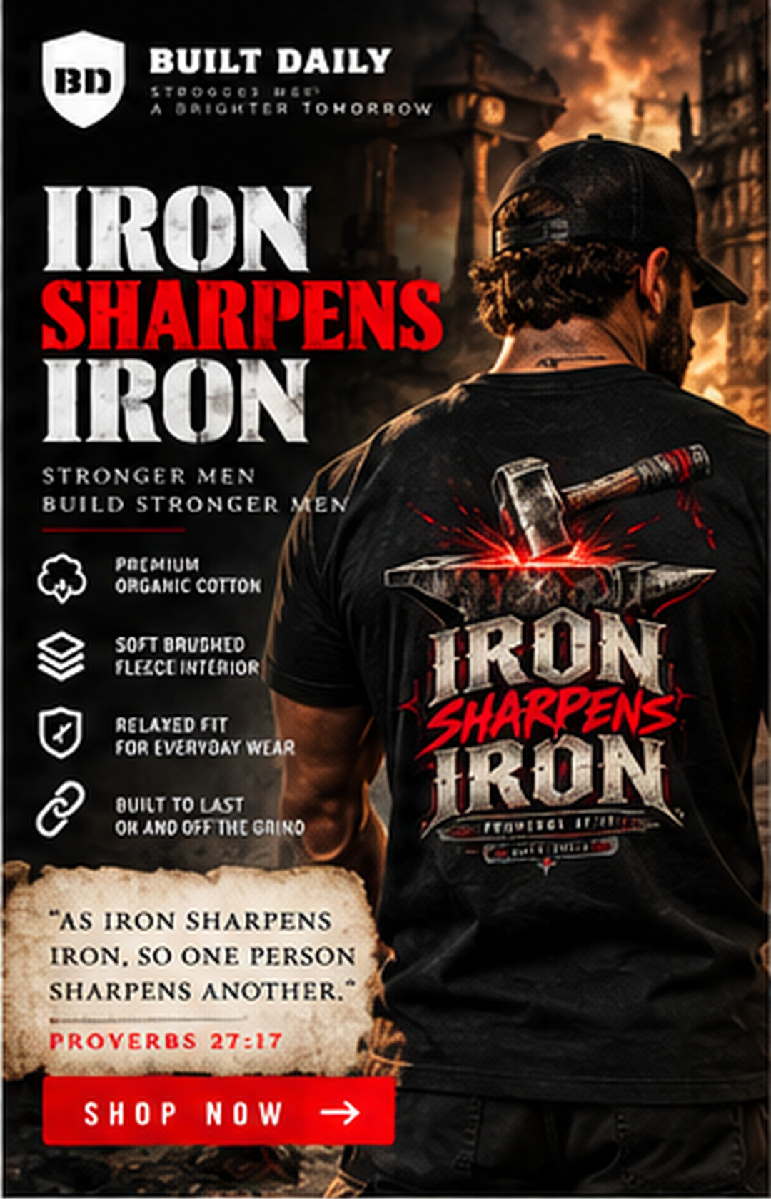 Proverbs 27:17 Iron Sharpens Iron Tee