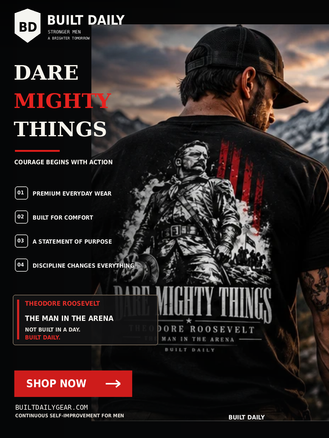 Roosevelt Dare Mighty Things Tee