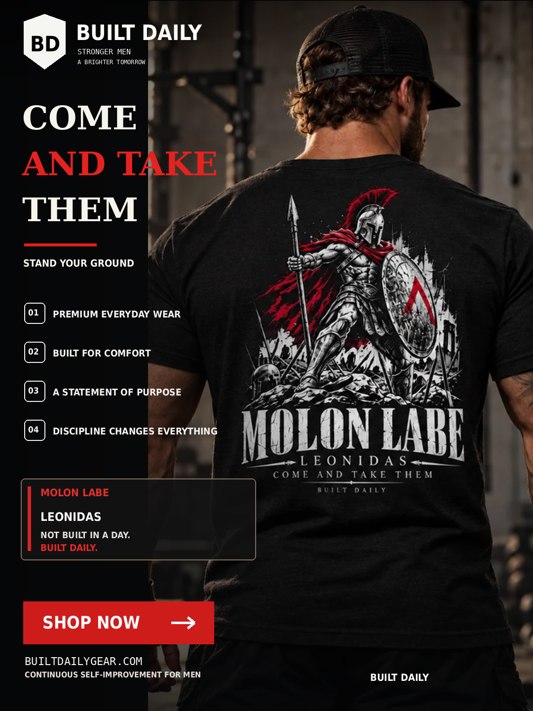 Spartan Molon Labe Tee: Come and take them