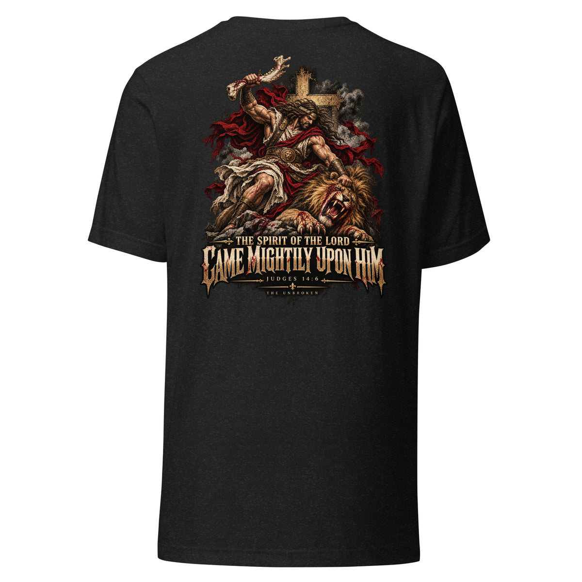 Built Daily Samson Judges 14:6 tee, alternate view